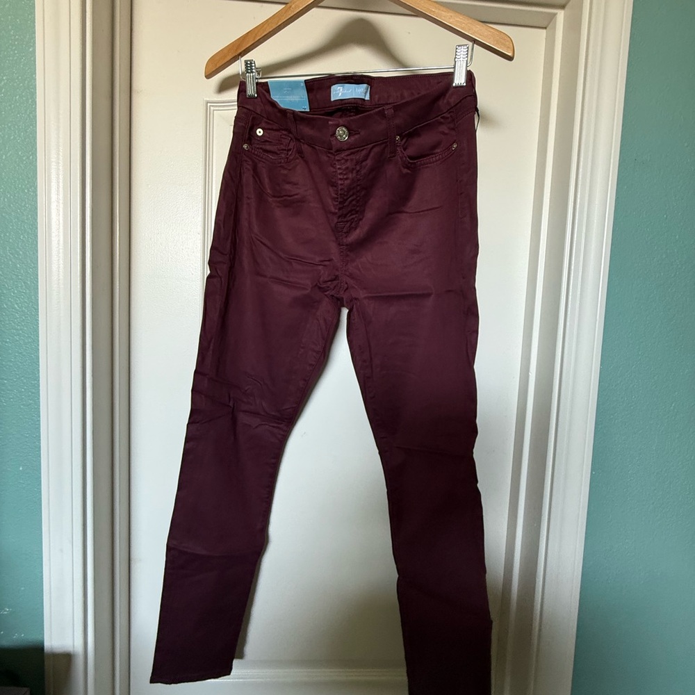 Women's Burgundy Jeans